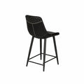 Barhocker Schwarz Stahl PU-Leder 110 cm